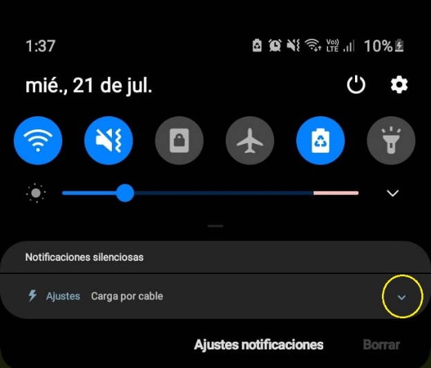 cambiar brillo de pantalla en celular android